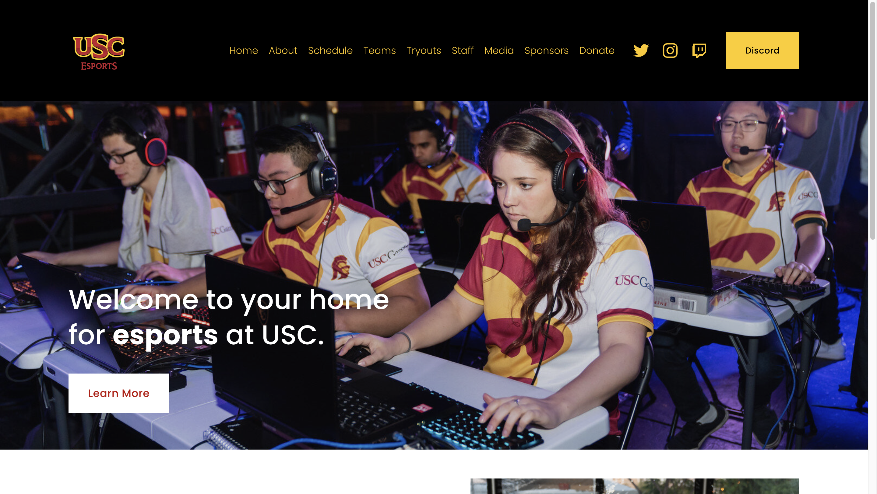 usc esports title page