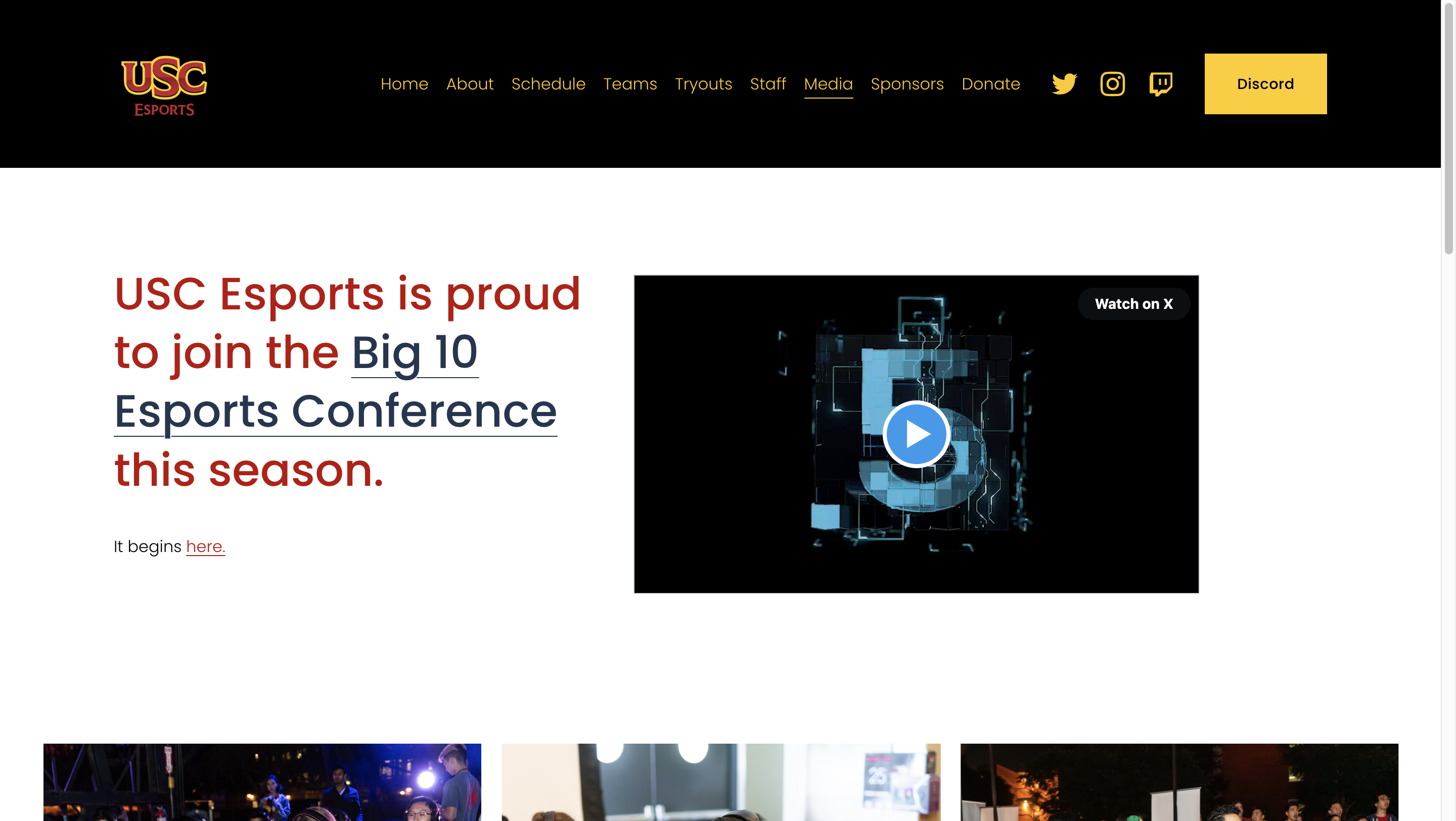 usc esports media page